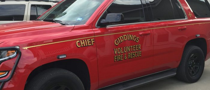 Fire Chief's vehicle, Engine Turn Gold, Giddings VFD, TX